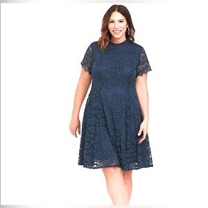 Torrid | Lace High Neck Skater Dress | 3X